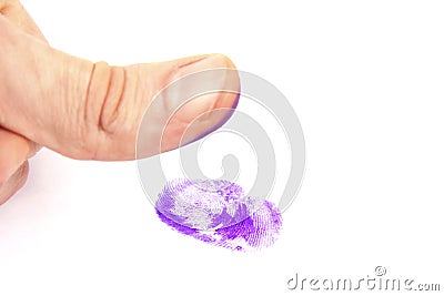 Thumb and fingerprint Stock Photo