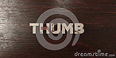 Thumb - grungy wooden headline on Maple - 3D rendered royalty free stock image Stock Photo