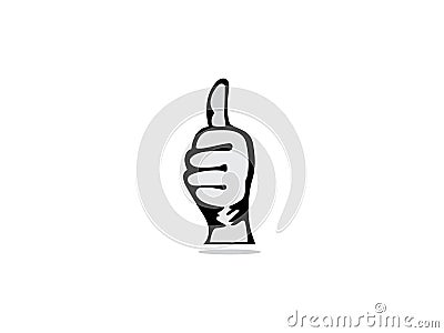 Thumb hand logo vector. Unity symbol. Company Staff. Public organization. Good relationship. Stock Photo