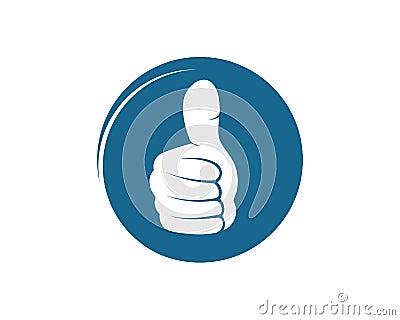 thumb hand up icon vector illustration design Vector Illustration