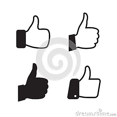 Thumb icons set Stock Photo