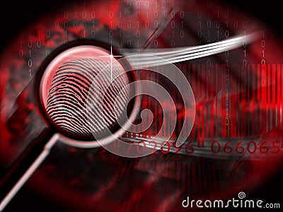 Thumb print crime Stock Photo