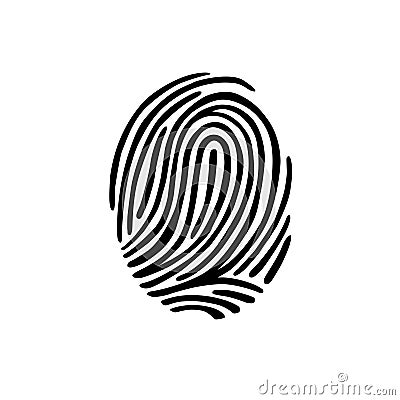 Thumb print fingerprint vector illustration Vector Illustration