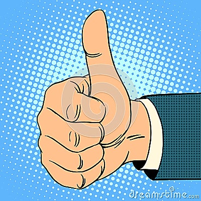 Thumb top gesture Vector Illustration