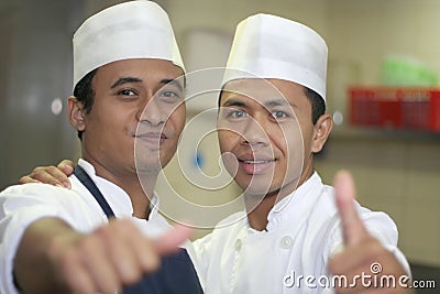 Thumb up chef Stock Photo