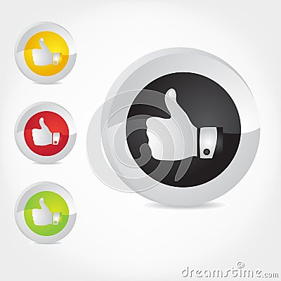 Thumb Up Gesture Icon Vector Illustration