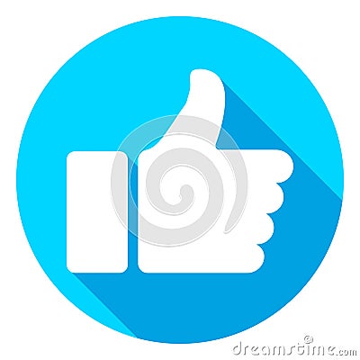 Thumb up icon. Vector like and love icon. Ready like and love button for website and mobile app. Vector Illustration