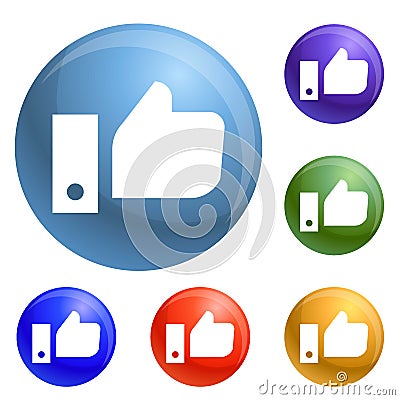 Thumb up icons set vector Vector Illustration