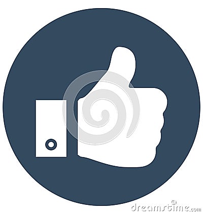 Thumb Up Isolated Vector Icon can be easily edit and modify Vector Illustration