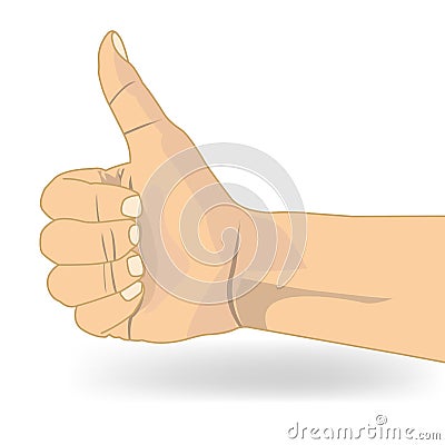 Thumb up like hand symbol vector Vector Illustration