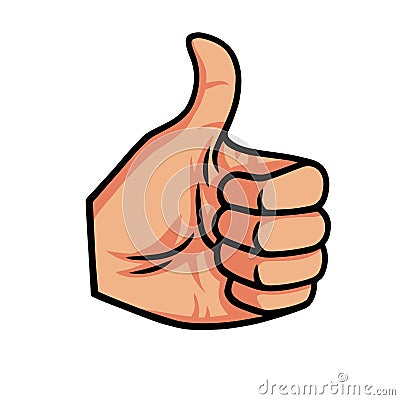 Thumb Up Vector Icon Illustration Vector Illustration