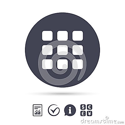 Thumbnails grid icon. Gallery view symbol. Vector Illustration