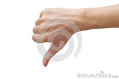 Thumbs down Stock Photo