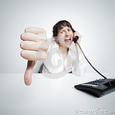 Thumbs down Stock Photo