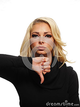 Thumbs down. Stock Photo