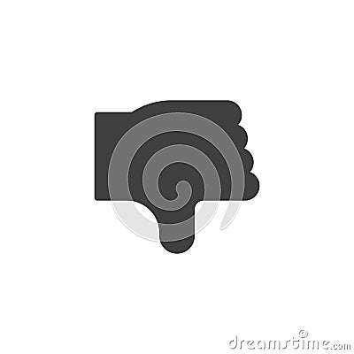 Thumbs down gesture vector icon Cartoon Illustration