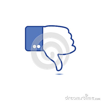 Thumbs down. Like and dislike icons for social network. Hand gesture. Vector illustration Vector Illustration