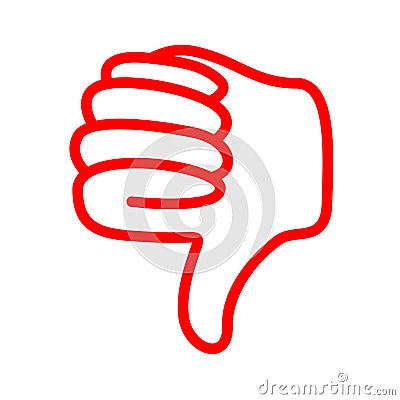 Thumbs down Vector Illustration