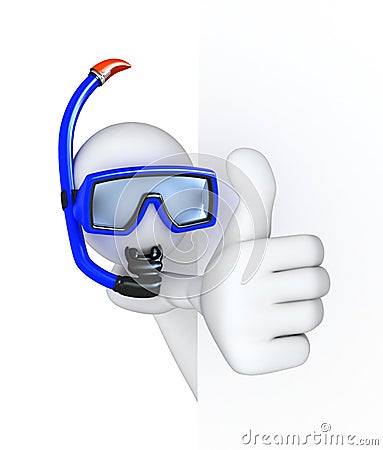 Thumbs Up! Diver Stock Photo