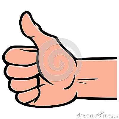 Thumbs Up Gesture Vector Illustration