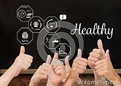 Thumbs up healthy Stock Photo