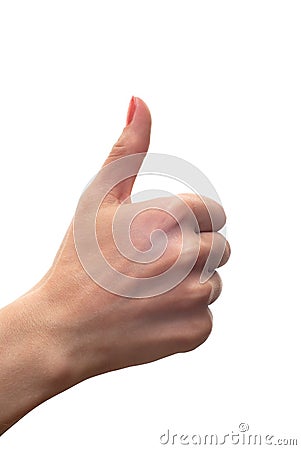 Thumbs up sign Stock Photo