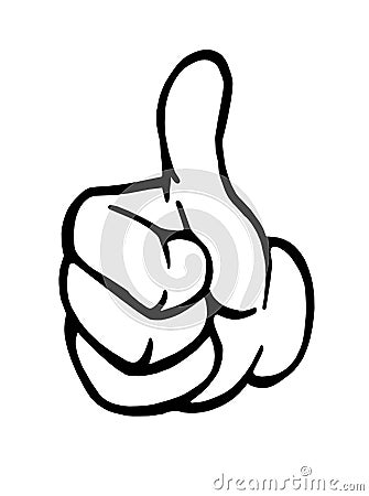 Thumbs up sign Stock Photo