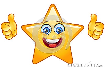 Thumbs up star Vector Illustration