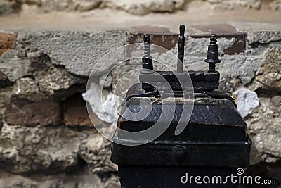 Thumbscrew in a prison Stock Photo