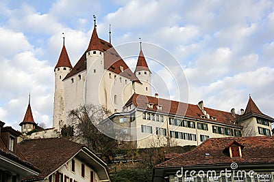 Thun Castle, Canton Berne, Switzerland Stock Photo