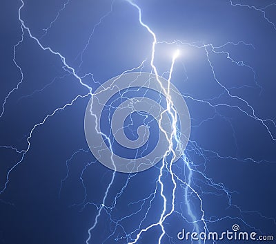 Thunder and lightning Stock Photo