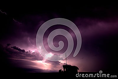 Thunder and lightning Stock Photo