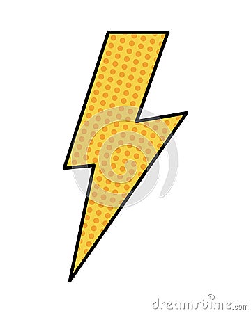 thunder pop art style Stock Photo