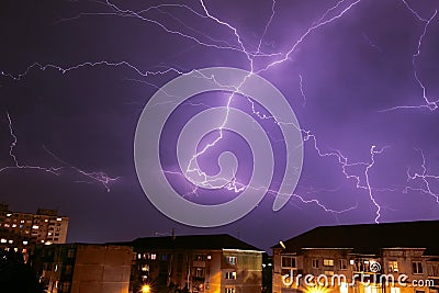 Thunder storm Stock Photo