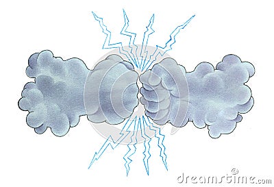 Thunder storm Stock Photo