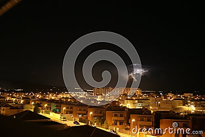 Thunder-storm over Almeria Stock Photo