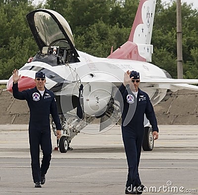 Thunderbirds flight crew Editorial Stock Photo