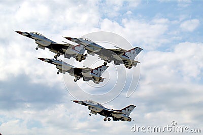 The Thunderbirds - Nellis Air Force Base Stock Photo