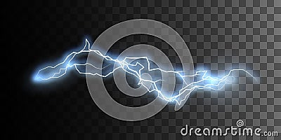 Thunderbolt or lightning visual effect for design Vector Illustration