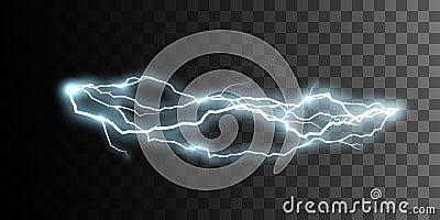 Thunderbolt or lightning visual effect for design Vector Illustration