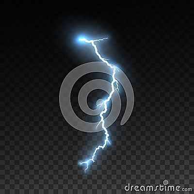 Thunderbolt or lightning visual effect for design Vector Illustration