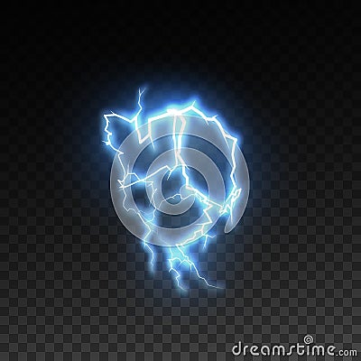 Thunderbolt or lightning visual effect for design Vector Illustration