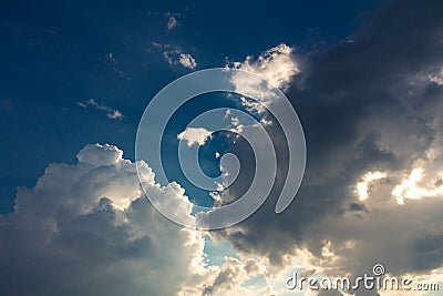 A thundercloud sunset Stock Photo