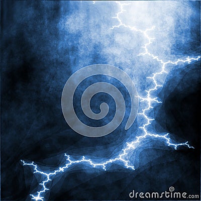 Thunderstorm lightning Stock Photo