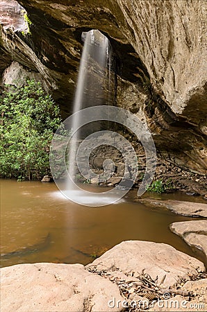 Thung Na Mueang Waterfall Stock Photo