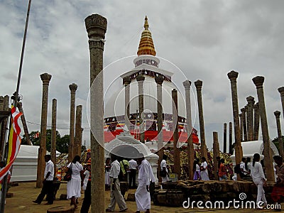 Thuparamaya temple in anuradapuraya, srilanka Editorial Stock Photo