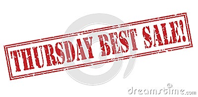 Thursday Best sale red stamp Stock Photo