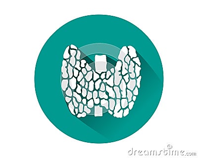 Thyroid icon vector.Human internal organ Vector Illustration