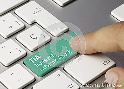 TIA Transient Ischemic Attack - Inscription on Green Keyboard Key Stock Photo