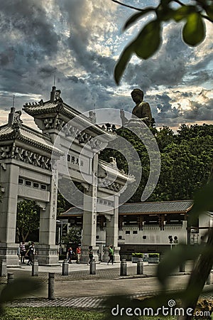 Tian Tan Buddha in Honk Kong Editorial Stock Photo